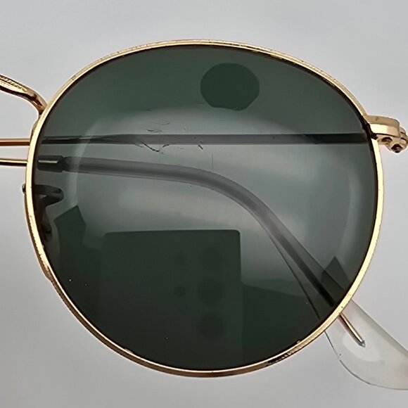 *SOLD*Ray-Ban RB3447 001 Round Metal Arista Gold Frame G-15 Green Glass Sunglass - Picture 13 of 16